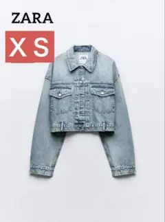 【美品】ZARA ライトブルー クロップドデニムジャケット XS