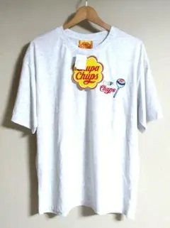 【新品タグ付】Chupa Chups　メンズ　Tシャツ　ロゴ刺繍　LL　 グレー