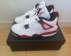Nike Air Jordan 4 Retro 白×赤×黒 26.5cm《新品》