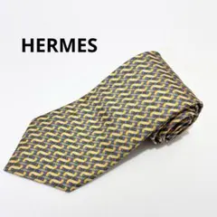 【us24-10】HERMES エルメス　シルク　ネクタイ