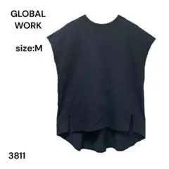 グローバルワーク　GLOBAL WORK シャツ　トップス　黒　Ｍ　ゆったり