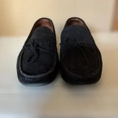 黒 スエード モカシン