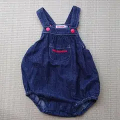 【ミキハウス】デニムオーバーオール　S70-80