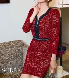 ベロアレースビジューワンピース⭐︎ SOBRE ソブレ