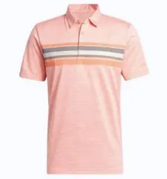 【adidas GOLF/アディダス】軽量 吸汗速乾 半袖ポロシャツ・M・朱色系