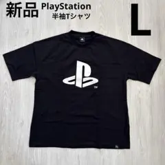 プレイステーション　プレステ　半袖Tシャツ　メンズ　ロゴ　黒　ブラック　L 新品