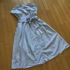 ラルフローレン水色ワンピース 左胸ロゴ刺繍有り - メルカリ