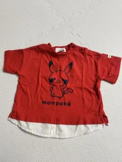 monpoke ピカチュウ Tシャツ レッド　80サイズのサムネイル