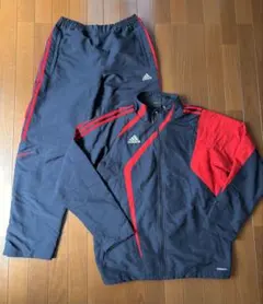 アディダス　ジャージ　上下セット　ネイビー　ウィンドブレーカー
