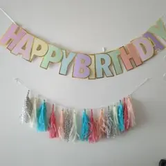（おまけつき）HAPPY BIRTHDAY ガーランド　Hahaha!