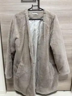 muse muse フェイクファーコート ベージュ Fサイズのサムネイル