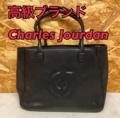CharlesJourdan黒トートバッグ汚れ有りレザー系(め65）のサムネイル