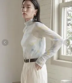 LOWRYS FARM シアースキンハイネックロングスリーブ　イエロー