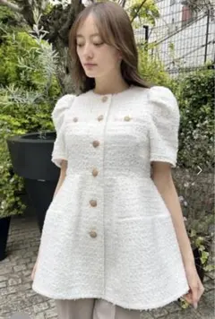 セルフォード　ペプラムハーフスリーブジャケット　38