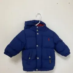 ラルフローレン　ネイビー フード付きダウンジャケット　9M