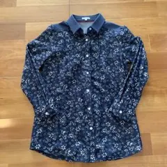 【超美品】ELLESPORT 花柄長袖シャツ