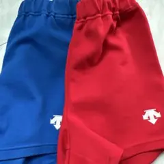 デサント青赤ショートパンツ 2枚セット
