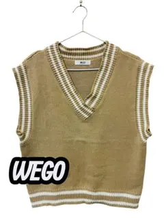 WEGO ニットベスト ベージュ チルデン風のサムネイル