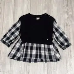 プティマイン 重ね着風トップス90