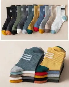 メンズソックス 10足 靴下 スニーカー スポーツ 防臭 カラフル カジュアル