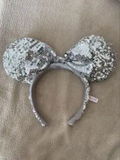 ミッキーマウス耳カチューシャ シルバー