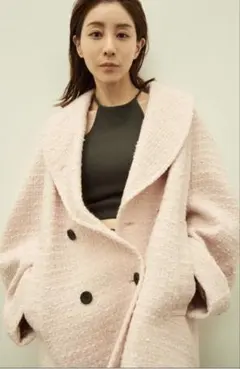 CLANE×MINAMI TANAKA OVER TWEED COAT 0ピンクのサムネイル