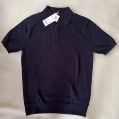 UNIQLO ウォッシャブルニットポロシャツ ネイビー S