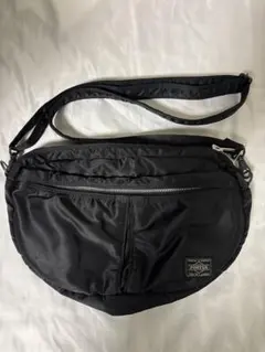ポーター タンカー オーバル ハーフムーン ショルダーバッグ 黒　porter