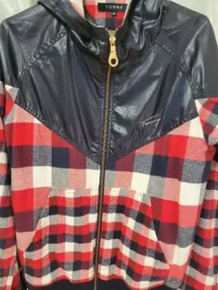 TOMMY フード付きチェックジャケット