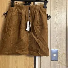ブラウン コーデュロイ ミニスカート