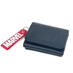 【MARVEL】サイフ　ブラック　折りたたみ　ガマグチ