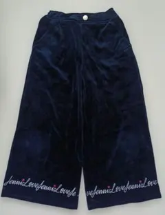 ジェニィラブ　ベロア調ワイドパンツ150