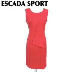 ESCADA SPORT ノースリーブドレスワンピース 36 オレンジピンク