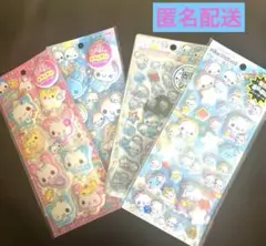 【正規品】ぷくぷくあわわちゃん　シール４点セット　ジュエルプチドロップなど