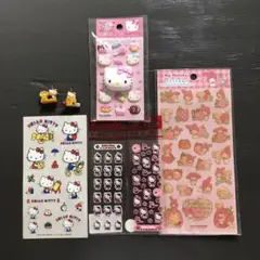 ハローキティ・マイメロディ シールセット ミニおもちゃ2個
