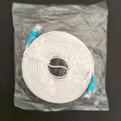 フラットLANケーブル　カテゴリ5e（Cat5e）　白