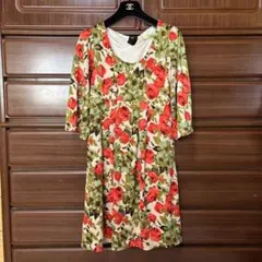 ❤️Bou Jeloud ❤️花柄 七分袖ワンピース