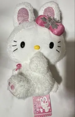 ご当地ハローキティ 北海道限定雪うさぎキティマスコットぬいぐるみ