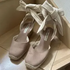 ZARA ベージュ エスパドリーユサンダル