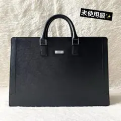 極美品 バーバリー ブリーフケース サフィアーノレザー ロゴ プレート