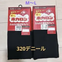 ホカロン　タイツ　320デニール　裏起毛　M〜L 2足セット