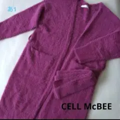 【CECIL McBEE】Ｍサイズ　ピンク　シャギーロングカーディガン