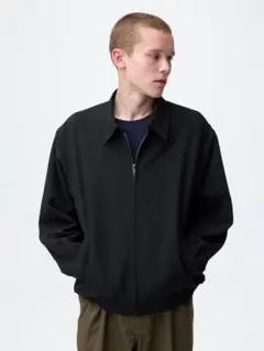 GU ジップアップブルゾン　ブラック　Sサイズ