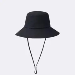 新品　GU UVカットワイドブリムハット　ブラック　ワンサイズのサムネイル