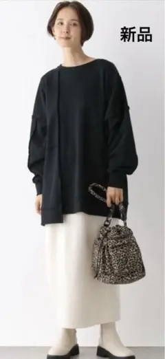 LEPSIM スウェット ロング丈 アシメデザイン