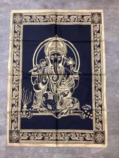 Black Friday Sale!ガネーシャ タペストリー ネイビーブルー