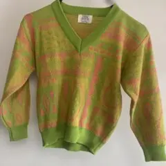 レトロSNOB HOUSE Vネックニットセーター 120