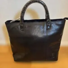 髭バック　ハーヴェストレーベルネイビー　本革トートバッグ吉田かばん