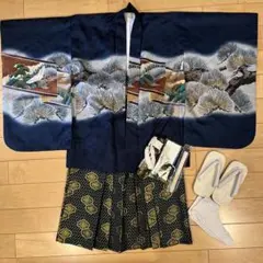 七五三 男の子 5歳 ＊ フルセット　着付け 肩上げガイド付き