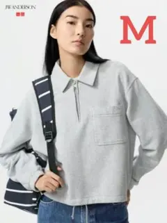 新品 ユニクロ × JW ANDERSON / スウェットハーフジップシャツ M